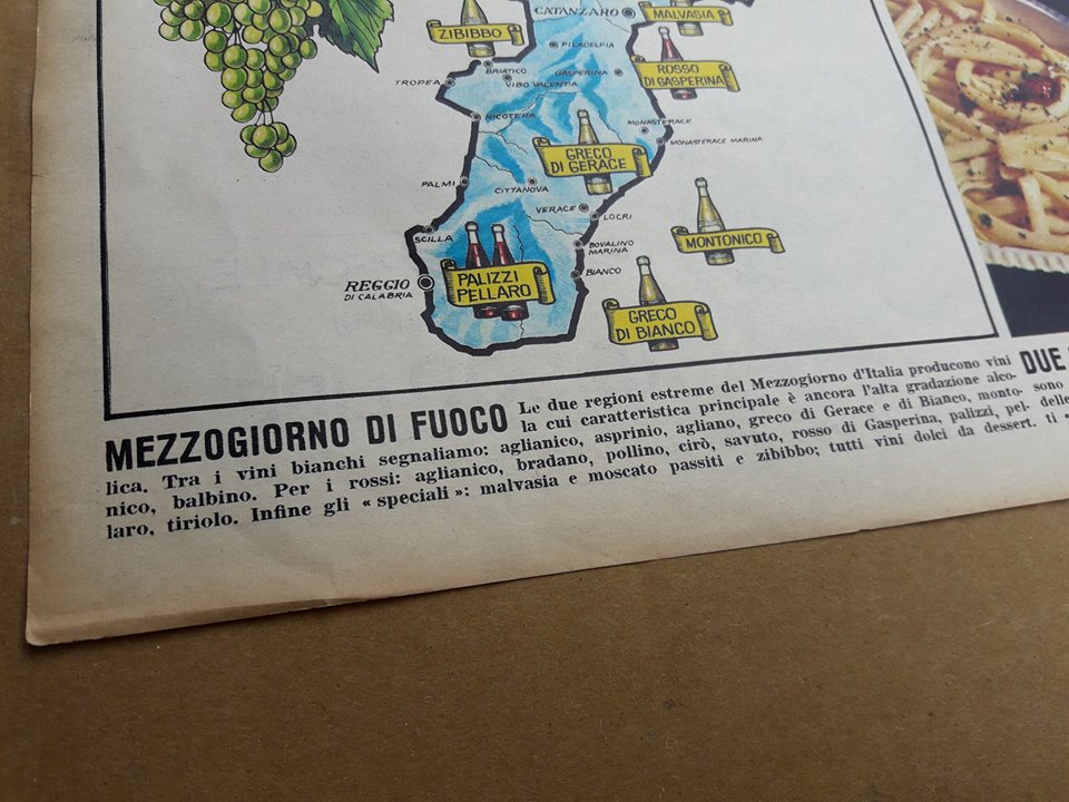 Il Balbino bianco di Altomonte in una vecchia carta enologica della Calabria